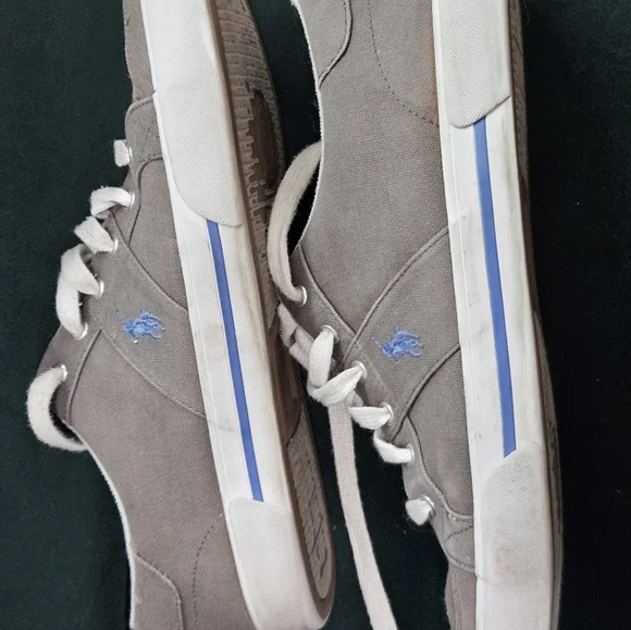 Polo by Ralph Lauren Gray Canvas Sneakers Size 13D - Picture 7 of 9